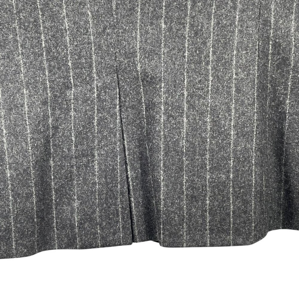 Banana Republic Wool Cashmere Pinstripe Blazer Gray Tailored Jacket Sz 2 - Picture 9 of 14